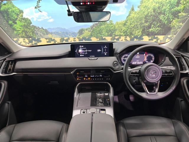 CX-80 XD Lパッケージ 禁煙車 サンルーフ 純正12型ナビ 全周囲カメラ レーダークルーズ ブラインドスポットモニター 黒革 シートヒーター ステアリングヒーター パワーバックドア LEDヘッド 純正20インチアルミ ETC(2枚目)
