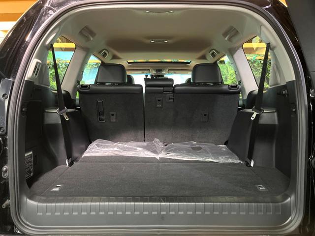 ランドクルーザープラド TX Lパッケージ マットブラックエディション 禁煙 7人 サンルーフ 純正9型ナビ 全周囲カメラ ブラインドスポットモニター レーダークルーズ LEDヘッド オートハイビーム 黒革 シートベンチレーション 純正18インチアルミ ETC(14枚目)