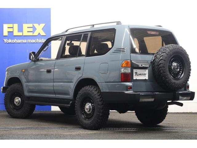 ランドクルーザープラド TZ Renocaアメリカンクラシック アンヴィルグレー 新品丸目フェイス 新品DEANカルフォルニア 新品TOYOオープンカントリ― 新品ディスプレオオーディオ 新品シートカバー ウッド調インパネ(29枚目)