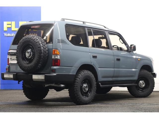 ランドクルーザープラド TZ Renocaアメリカンクラシック アンヴィルグレー 新品丸目フェイス 新品DEANカルフォルニア 新品TOYOオープンカントリ― 新品ディスプレオオーディオ 新品シートカバー ウッド調インパネ(30枚目)