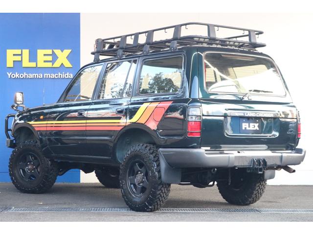 ランドクルーザー８０ ＶＸリミテッド　中期モデル　ＡＲＢバンパー　ルーフラック　ワークライト　リフトアップ　サイドデカール　フェンダーミラー　グリルマーカー　スモークテールレンズ　　ブラッドレーｖＡＷ　新品オープンカントリーＭＴタイヤ（23枚目）
