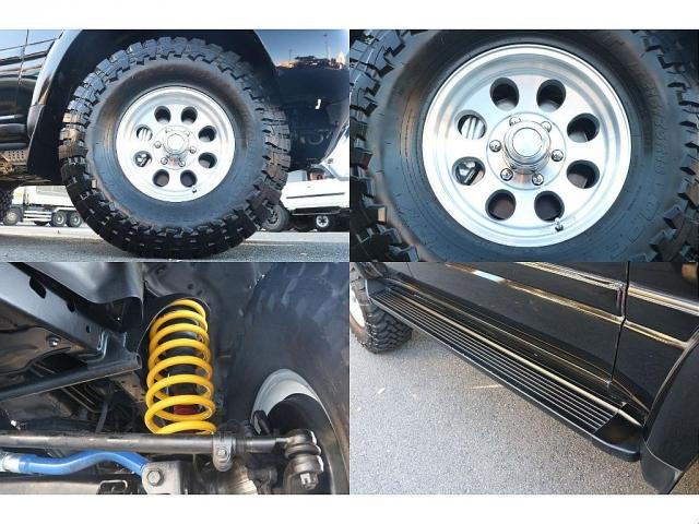 ランドクルーザー８０ ＶＸ　後期最終型　茶内装　下回り防錆施工　輸出仕様角目四灯　リフトアップ　新品ジムラインＡＷ　新品オープンカントリーＭＴタイヤ　三色テールレンズ　　新品クラシックシートカバー　ナルディウッドステアリング（10枚目）