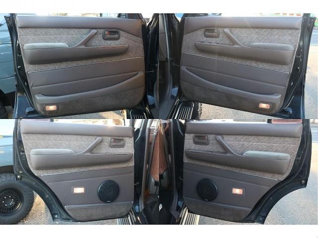 ランドクルーザー８０ ＶＸ　後期最終型　茶内装　下回り防錆施工　輸出仕様角目四灯　リフトアップ　新品ジムラインＡＷ　新品オープンカントリーＭＴタイヤ　三色テールレンズ　　新品クラシックシートカバー　ナルディウッドステアリング（11枚目）