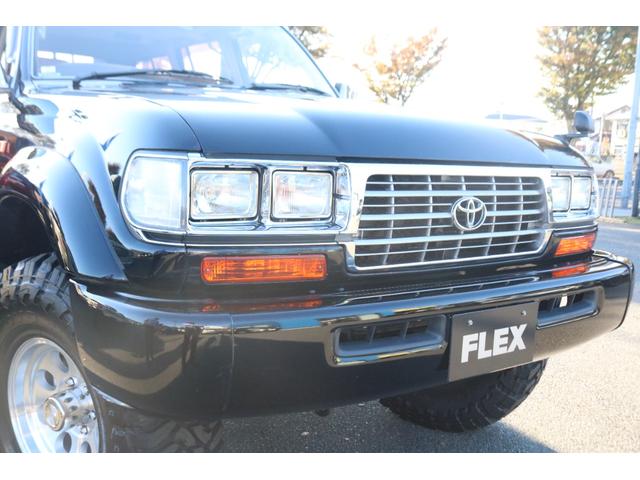 ランドクルーザー８０ ＶＸ　後期最終型　茶内装　下回り防錆施工　輸出仕様角目四灯　リフトアップ　新品ジムラインＡＷ　新品オープンカントリーＭＴタイヤ　三色テールレンズ　　新品クラシックシートカバー　ナルディウッドステアリング（30枚目）