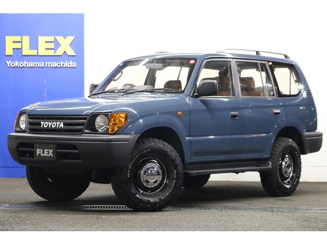 ランドクルーザープラド ＴＸリミテッド　丸目カスタム　アルルブルーペイント　ラプターライナー塗装　新品：７インチフルセグナビ＆バックカメラ＆ＥＴＣ　前後ドライブレコーダー　ルーフレール　サイドステップ　クラシックシートカバー　オレンジレンズ（35枚目）