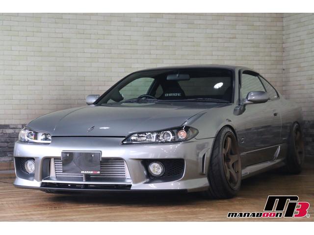 シルビア スペックＲエアロ　ＮＩＳＭＯ前後タワーバー／ＢＲＩＤＥセミバケットシート／Ｄｅｆｉ追加メーター／ＨＰＩフロントパイプ／社外マフラー／Ｄ－ＭＡＸ車高調／ＢＬＩＴＺインタークーラー／ＳＫＩＤ　ＲＡＣＩＮＧアーム／純正６ＭＴ（5枚目）