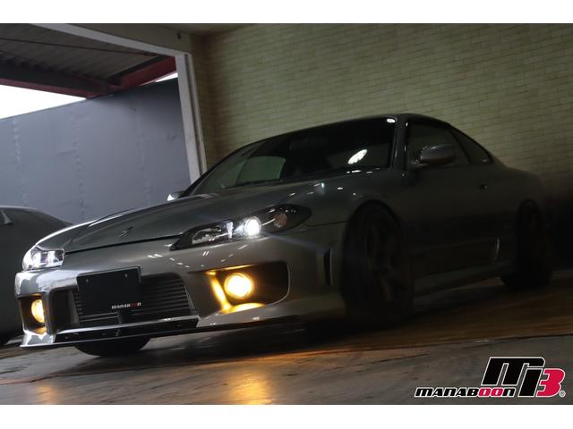 シルビア スペックＲエアロ　ＮＩＳＭＯ前後タワーバー／ＢＲＩＤＥセミバケットシート／Ｄｅｆｉ追加メーター／ＨＰＩフロントパイプ／社外マフラー／Ｄ－ＭＡＸ車高調／ＢＬＩＴＺインタークーラー／ＳＫＩＤ　ＲＡＣＩＮＧアーム／純正６ＭＴ（17枚目）