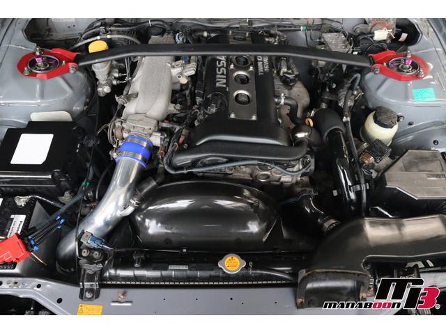 シルビア スペックＲエアロ　ＮＩＳＭＯ前後タワーバー／ＢＲＩＤＥセミバケットシート／Ｄｅｆｉ追加メーター／ＨＰＩフロントパイプ／社外マフラー／Ｄ－ＭＡＸ車高調／ＢＬＩＴＺインタークーラー／ＳＫＩＤ　ＲＡＣＩＮＧアーム／純正６ＭＴ（23枚目）