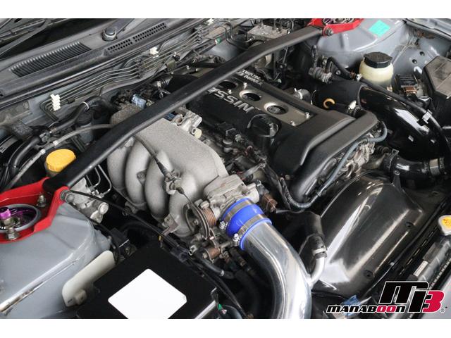 シルビア スペックＲエアロ　ＮＩＳＭＯ前後タワーバー／ＢＲＩＤＥセミバケットシート／Ｄｅｆｉ追加メーター／ＨＰＩフロントパイプ／社外マフラー／Ｄ－ＭＡＸ車高調／ＢＬＩＴＺインタークーラー／ＳＫＩＤ　ＲＡＣＩＮＧアーム／純正６ＭＴ（24枚目）