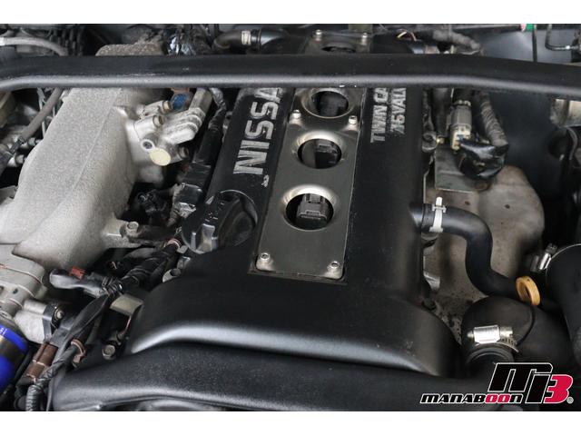 シルビア スペックＲエアロ　ＮＩＳＭＯ前後タワーバー／ＢＲＩＤＥセミバケットシート／Ｄｅｆｉ追加メーター／ＨＰＩフロントパイプ／社外マフラー／Ｄ－ＭＡＸ車高調／ＢＬＩＴＺインタークーラー／ＳＫＩＤ　ＲＡＣＩＮＧアーム／純正６ＭＴ（26枚目）