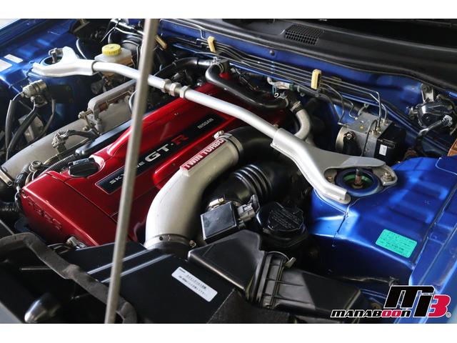 スカイライン ＧＴ－Ｒ　ＶスペックＩＩ　ＮＩＳＭＯサイドスカート／ＮＩＳＭＯリヤアンダー／ＭＩＮＥ’Ｓエアスクープ／ＢＢＳ　ＬＭ　１８インチ／ＴＥＩＮ車高調／ＴＲＵＳＴマフラー（23枚目）