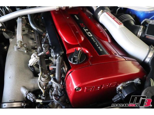 スカイライン ＧＴ－Ｒ　ＶスペックＩＩ　ＮＩＳＭＯサイドスカート／ＮＩＳＭＯリヤアンダー／ＭＩＮＥ’Ｓエアスクープ／ＢＢＳ　ＬＭ　１８インチ／ＴＥＩＮ車高調／ＴＲＵＳＴマフラー（24枚目）