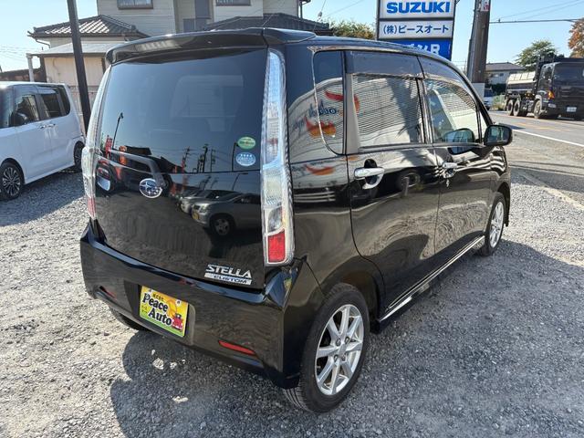ステラ カスタムＲリミテッド　平成２４年式　走行距離５８０００キロ　ＣＶＴ　アイドリングストップ　タイミングチェーン　純正アルミ　フォグランプ　スマートキー　オートエアコン　ＥＴＣ　ベンチシート　ＨＩＤヘッドライト（10枚目）