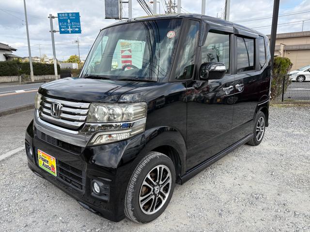 N-BOXカスタム G SSパッケージ 平成25年式 車検令和8年9月 走行距離88000キロ ナビ バックカメラ 地デジ Bluetooth 純正アルミ フォグランプ 両側電動スライドドア アイドリングストップ スマートキー 修復歴無し(7枚目)