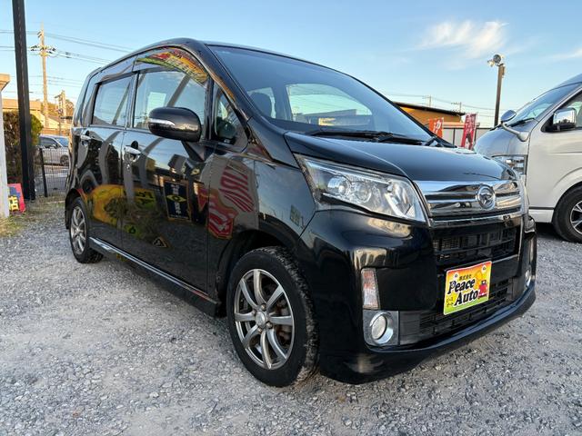 ムーヴ カスタム　Ｘ　ＳＡ　平成２５年式　車検令和８年６月　走行距離６１０００キロ　ナビ　地デジ　ＥＴＣ　スマートキー　衝突被害軽減システム　アイドリングストップ　社外アルミ　フォグランプ　電動格納ミラー　タイミングチェーン（5枚目）