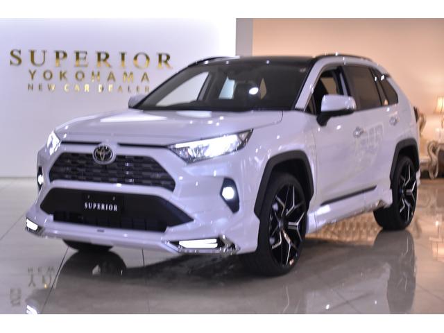 ＲＡＶ４ Ｇ　Ｚパッケージ　新車　パノラマムーンルーフ　全周囲４カメラ　デジタルインナーミラークリアランスソナーパーキングサポートＭ　ブラインドスポットモニター　置くだけ充電トヨタＰＬＵＳ１０．５ナビ　ハンズフリーパワーバック　ＥＴＣ　モデリスタエアロ　鍛造２１インチＷ（6枚目）