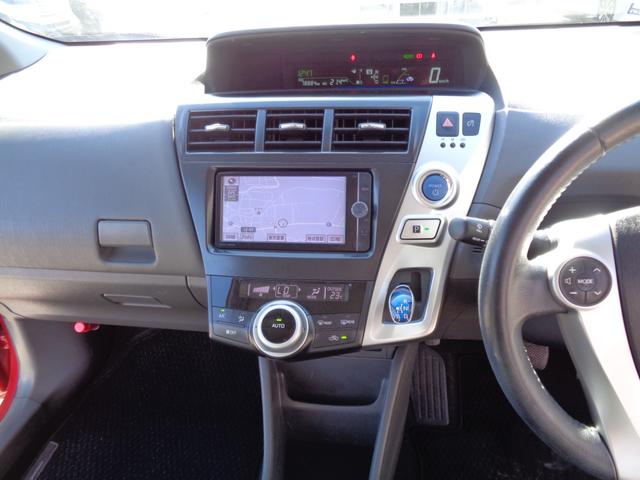 プリウスアルファ Ｓ　メモリーナビ　ＣＤ　ＤＶＤ　ＳＤ　ＡＵＸ　ＵＳＢ　フルセグ　ブルートゥース　バックカメラ　ビルトインＥＴＣ　オートライト　フォグライト　純正１６インチＡＷ　オートエアコン　革ハンドル　ステアリモコン（48枚目）