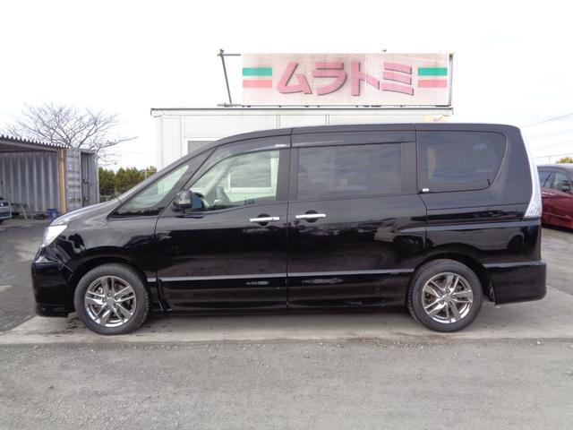 セレナ ライダー　ブラックライン　Ｓ－ハイブリッド　アルパイン大画面メモリーナビ　ＣＤ　ＤＶＤ　ＳＤ　フルセグＴＶ　ブルートゥース　バックカメラ　フリップダウンモニター　ビルトインＥＴＣ　両側パワースライド　ＨＩＤオートヘッドライト　フォグライト　雹害（7枚目）