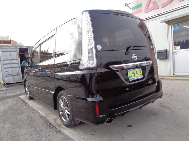 セレナ ライダー　ブラックライン　Ｓ－ハイブリッド　アルパイン大画面メモリーナビ　ＣＤ　ＤＶＤ　ＳＤ　フルセグＴＶ　ブルートゥース　バックカメラ　フリップダウンモニター　ビルトインＥＴＣ　両側パワースライド　ＨＩＤオートヘッドライト　フォグライト　雹害（8枚目）