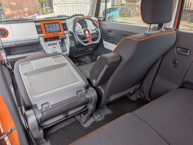 ハスラー Ｘターボ　ＨＫＳマフラー　ｍｏｍｏハンドル　社外メモリーナビ　ＴＶ　ＥＴＣ　スマートキー　ブレーキサポート　シートヒーター　　社外サス　社外ショック　アルミホイール　リアバンパー加工　ナンバー移設　タワーバー（36枚目）