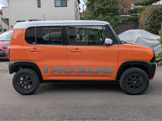 ハスラー Ｘターボ　ＨＫＳマフラー　ｍｏｍｏハンドル　社外メモリーナビ　ＴＶ　ＥＴＣ　スマートキー　ブレーキサポート　シートヒーター　　社外サス　社外ショック　アルミホイール　リアバンパー加工　ナンバー移設　タワーバー（52枚目）