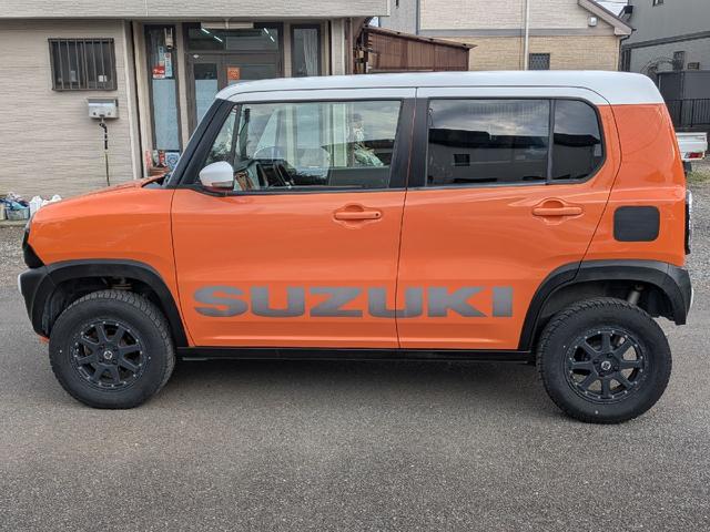 ハスラー Ｘターボ　ＨＫＳマフラー　ｍｏｍｏハンドル　社外メモリーナビ　ＴＶ　ＥＴＣ　スマートキー　ブレーキサポート　シートヒーター　　社外サス　社外ショック　アルミホイール　リアバンパー加工　ナンバー移設　タワーバー（54枚目）