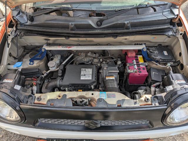 ハスラー Ｘターボ　ＨＫＳマフラー　ｍｏｍｏハンドル　社外メモリーナビ　ＴＶ　ＥＴＣ　スマートキー　ブレーキサポート　シートヒーター　　社外サス　社外ショック　アルミホイール　リアバンパー加工　ナンバー移設　タワーバー（70枚目）