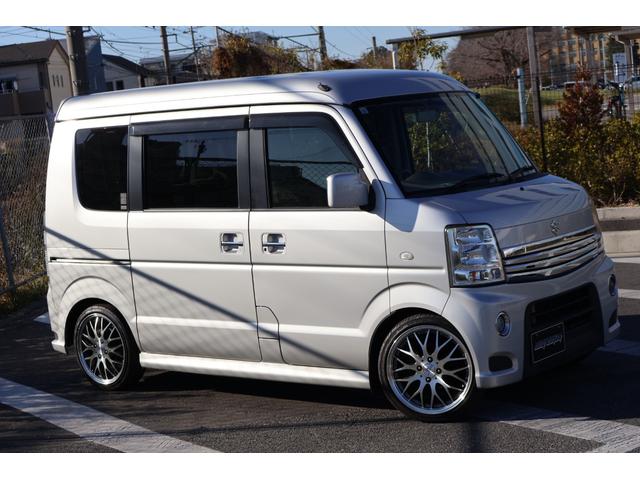 エブリイワゴン PZターボスペシャル ローダウン 16インチアルミ carrozzeriaナビ フルセグ ETC Bluetooth バックカメラ 両側パワースライドドア オートステップ ディスチャージヘッドランプ装着車 キーレス(6枚目)