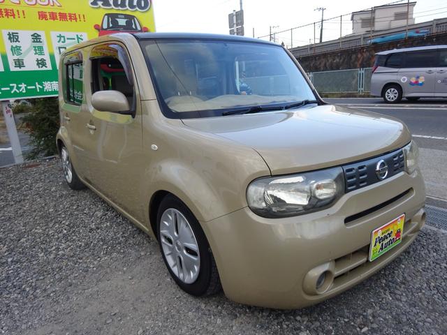 キューブ １５Ｘ　Ｖセレクション　平成２１年式車検令和８年２月走行１６０５００キロタイミングチェーンＣＶＴスマートキーオートエアコンパワステフル装備ＥＴＣ純正ＳＤナビフルセグＴＶＵＳＢ接続音楽録音車高調ローダウンヒッチメンバー現状販売（5枚目）