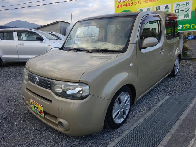 キューブ １５Ｘ　Ｖセレクション　平成２１年式車検令和８年２月走行１６０５００キロタイミングチェーンＣＶＴスマートキーオートエアコンパワステフル装備ＥＴＣ純正ＳＤナビフルセグＴＶＵＳＢ接続音楽録音車高調ローダウンヒッチメンバー現状販売（7枚目）