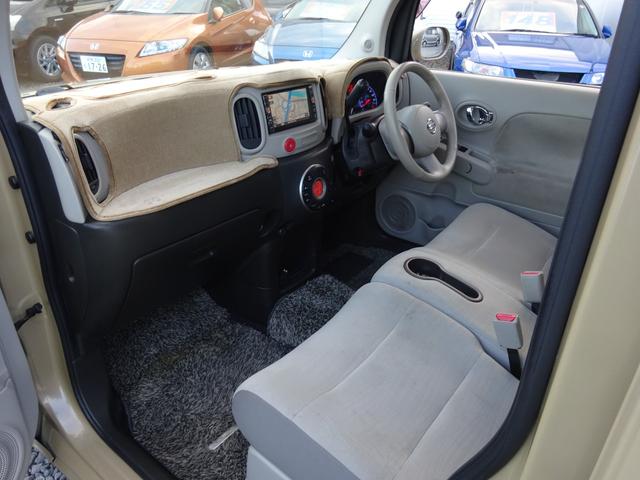 キューブ １５Ｘ　Ｖセレクション　平成２１年式車検令和８年２月走行１６０５００キロタイミングチェーンＣＶＴスマートキーオートエアコンパワステフル装備ＥＴＣ純正ＳＤナビフルセグＴＶＵＳＢ接続音楽録音車高調ローダウンヒッチメンバー現状販売（32枚目）