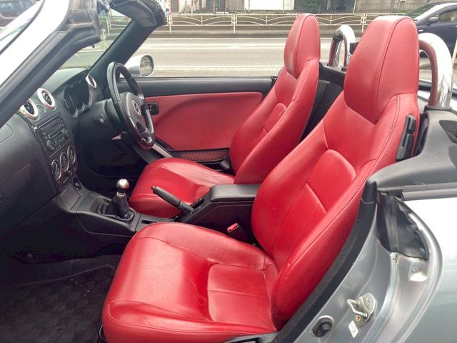 コペン アクティブトップ 5速MT ターボ ナビ 地デジ ETC レーダー探知機 赤レザーシート 純正MOMOステアリング シートヒーター 純正15インチアルミホイール タイミングチェーン 電動オープン フォグ(24枚目)