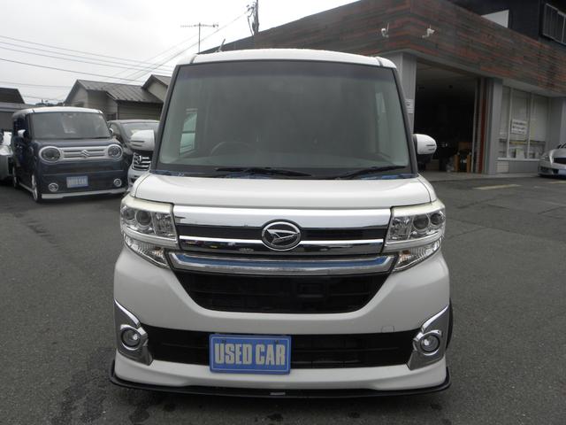 タント カスタムRS トップエディションSA ターボ車 ナビ ETC ドラレコ LEDヘッドライト オートライト フォグランプ オートエアコン キーレス プッシュスタート 両側電動パワスラ 社外車高調 社外16インチアルミホイール(2枚目)