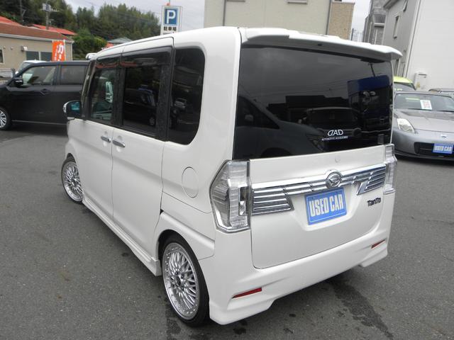 タント カスタムRS トップエディションSA ターボ車 ナビ ETC ドラレコ LEDヘッドライト オートライト フォグランプ オートエアコン キーレス プッシュスタート 両側電動パワスラ 社外車高調 社外16インチアルミホイール(7枚目)