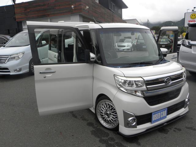 タント カスタムRS トップエディションSA ターボ車 ナビ ETC ドラレコ LEDヘッドライト オートライト フォグランプ オートエアコン キーレス プッシュスタート 両側電動パワスラ 社外車高調 社外16インチアルミホイール(24枚目)