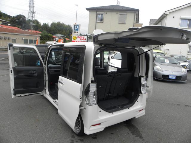 タント カスタムRS トップエディションSA ターボ車 ナビ ETC ドラレコ LEDヘッドライト オートライト フォグランプ オートエアコン キーレス プッシュスタート 両側電動パワスラ 社外車高調 社外16インチアルミホイール(28枚目)