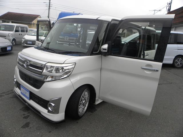タント カスタムRS トップエディションSA ターボ車 ナビ ETC ドラレコ LEDヘッドライト オートライト フォグランプ オートエアコン キーレス プッシュスタート 両側電動パワスラ 社外車高調 社外16インチアルミホイール(30枚目)