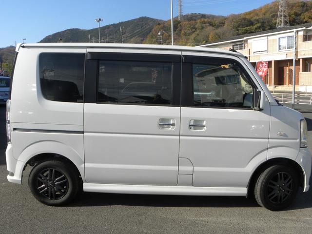 エブリイワゴン PZターボ 検8年2月 ターボ車 ナビ TV ETC ドラレコ オートエアコン キーレス フォグランプ 片側電動パワスラ 社外13インチアルミホイール(4枚目)