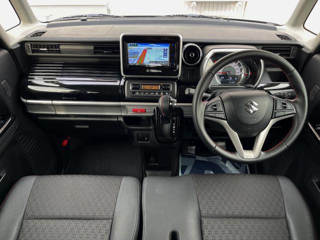 スペーシアカスタム ハイブリッドＸＳターボ　両側電動ドア　純正ＳＤナビ　バックカメラ　衝突被害軽減システム　ハーフレザーシート　シートヒーター　コーナーセンサー　スマートキー　ＬＥＤヘッド　ビルトインＥＴＣ　クルコン　車線逸脱警報（2枚目）