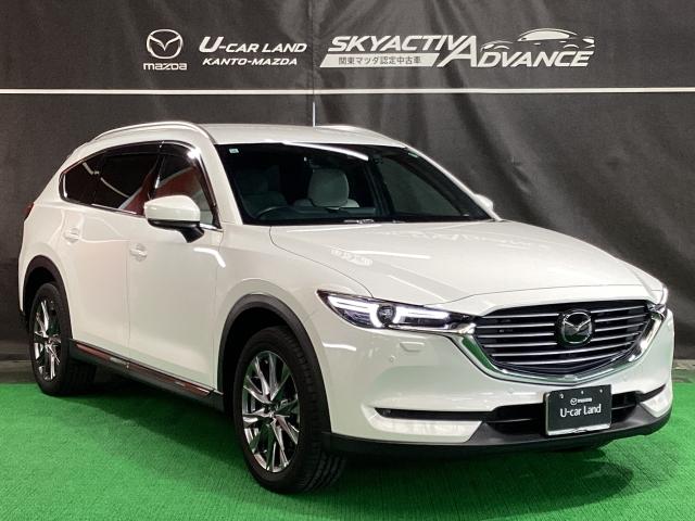 CX-8 2.2 XD Lパッケージ ディーゼルターボ 4WD 7人乗り ワンオーナー ETC2.0 360モニター パワーリアゲート オートリアゲート 定期点検記録簿 DVD再生機能 レーンキープ 本革シート Bluetooth接続 クリアランスソナー ヒーター(40枚目)