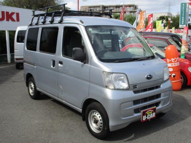 サンバーバン トランスポーター　軽バン　軽貨物　ハイルーフ　パワーウィンドウ　集中ドアロック　ルーフキャリア　オーバーヘッドシェルフ　オートマチック車　エアコン　パワステ（15枚目）