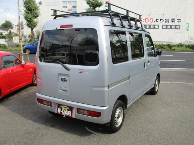 サンバーバン トランスポーター　軽バン　軽貨物　ハイルーフ　パワーウィンドウ　集中ドアロック　ルーフキャリア　オーバーヘッドシェルフ　オートマチック車　エアコン　パワステ（17枚目）