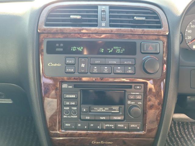 セドリック グランツーリスモＳＶ　フルエアロ・ニスモマフラー・フロントタワーバー・パワーシート・キーレス・ＢＢＳ１７インチアルミ（14枚目）