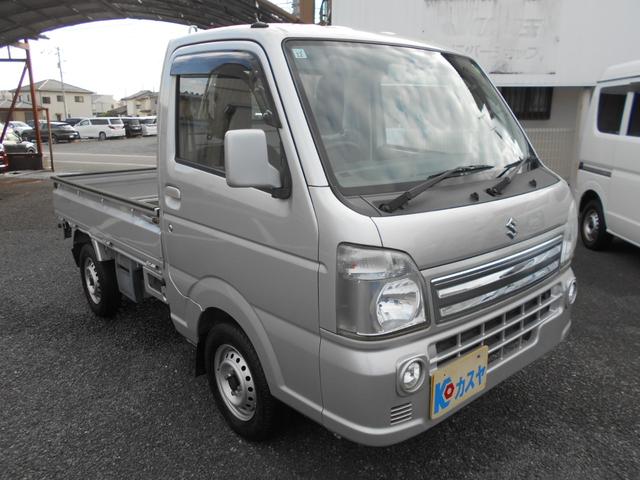 キャリイトラック ＫＸ　フロア５速　Ｆｕｌｌ装備　フォグランプ　作業灯　キーレス　ＣＤチューナー　メッキグリル　ボディ同色ドアミラー・アウターハンドル　ワンオーナー　軽自動車（3枚目）