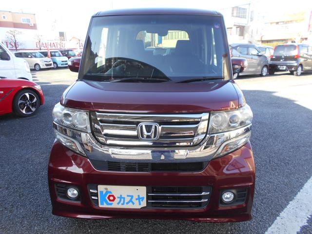 Ｎ－ＢＯＸカスタム Ｇ・Ｌパッケージ　純正メモリーナビ　ＴＶ　ＤＶＤビデオ　バックモニター　ＥＴＣ　ＨＩＤヘッドライト　フォグランプ　プッシュスタート　キーフリー　左パワースライドドア　オートエアコン　純正アルミ　軽自動車（6枚目）