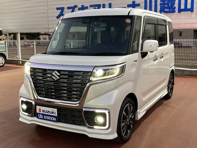 スペーシアカスタム カスタム HYBRID XS MK53S 全方位カメラナビ ワンオーナー 衝突軽減システム リヤパーキングセンサー オートライト 両側パワースライドドア スリムサーキュレーター シートヒーター ステアリングスイッチ 前後ドライブレコーダー(51枚目)