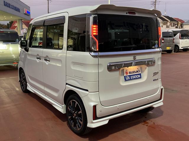 スペーシアカスタム カスタム HYBRID XS MK53S 全方位カメラナビ ワンオーナー 衝突軽減システム リヤパーキングセンサー オートライト 両側パワースライドドア スリムサーキュレーター シートヒーター ステアリングスイッチ 前後ドライブレコーダー(57枚目)