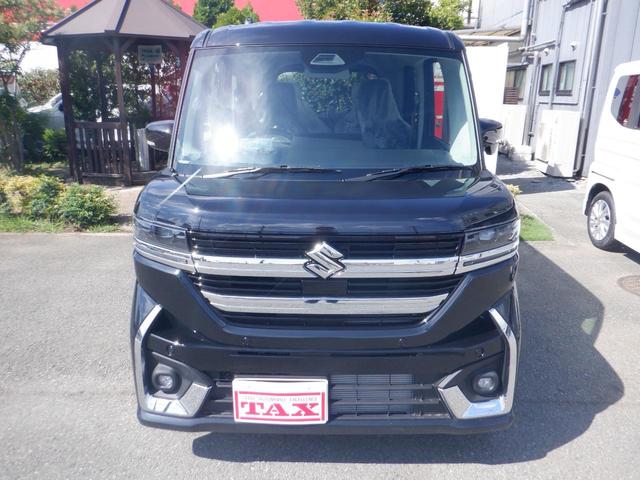 スペーシアカスタム ハイブリッドＸＳターボ　届出済未使用車　ＵＳＢ接続　電動格納式ドアミラー　オートＬＥＤ　禁煙　ＥＳＣ　クルーズＣ　運転席シートヒーター　フルフラット　１オーナー　パワーウィンドゥ　ＬＥＤヘッドライ　スマートキ　ベンチシート（7枚目）