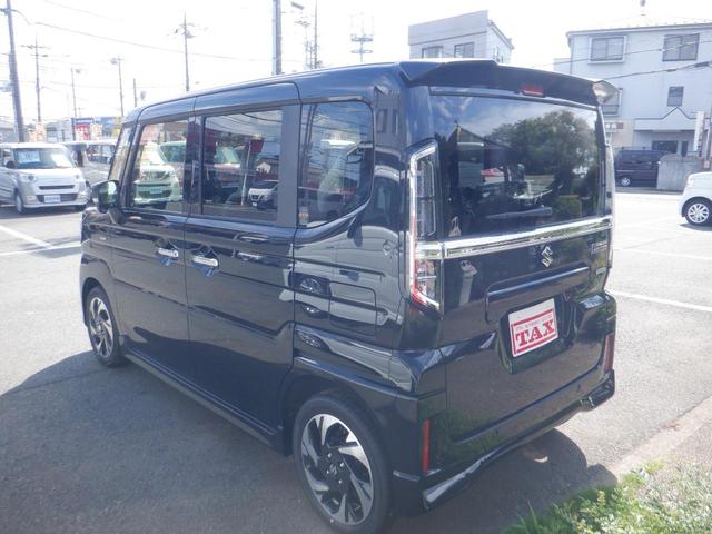 スペーシアカスタム ハイブリッドＸＳターボ　届出済未使用車　ＵＳＢ接続　電動格納式ドアミラー　オートＬＥＤ　禁煙　ＥＳＣ　クルーズＣ　運転席シートヒーター　フルフラット　１オーナー　パワーウィンドゥ　ＬＥＤヘッドライ　スマートキ　ベンチシート（9枚目）