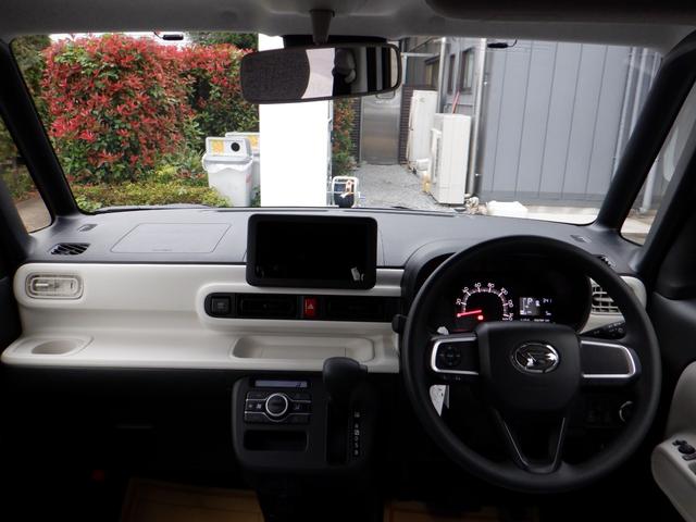 ムーヴキャンバス ストライプスＸ　ナビアップグレードパック　届出済未使用車　オートライト　バックカメラ　ＵＳＢ　ステアリングオーディオスイッチ　リアパーキングセンサー　オートエアコン　プッシュスタート　スマートキー　電動格納ミラー　左右電動スライドドア　禁煙車（14枚目）